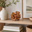 Table basse rustique à 3 maillons en bois brun