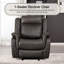 Fauteuil inclinable manuel en similicuir gris-1979377095