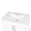 Meuble-lavabo de 30 po avec lavabo, armoire de salle de bain avec portes et tiroirs, structure solide et panneau de fibres à densité moyenne