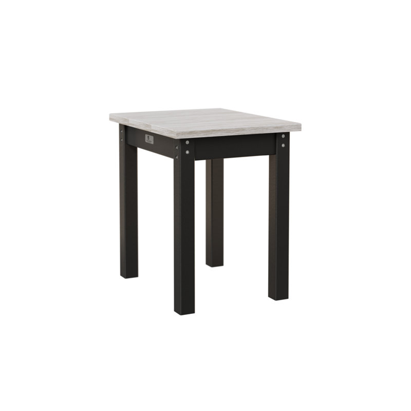 Berlin Gardens Economy End Table, Black, Seashell