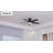 46" 5-blade Indoor Flush mount Ceiling Fans With Lights And Remote/App-994422638
