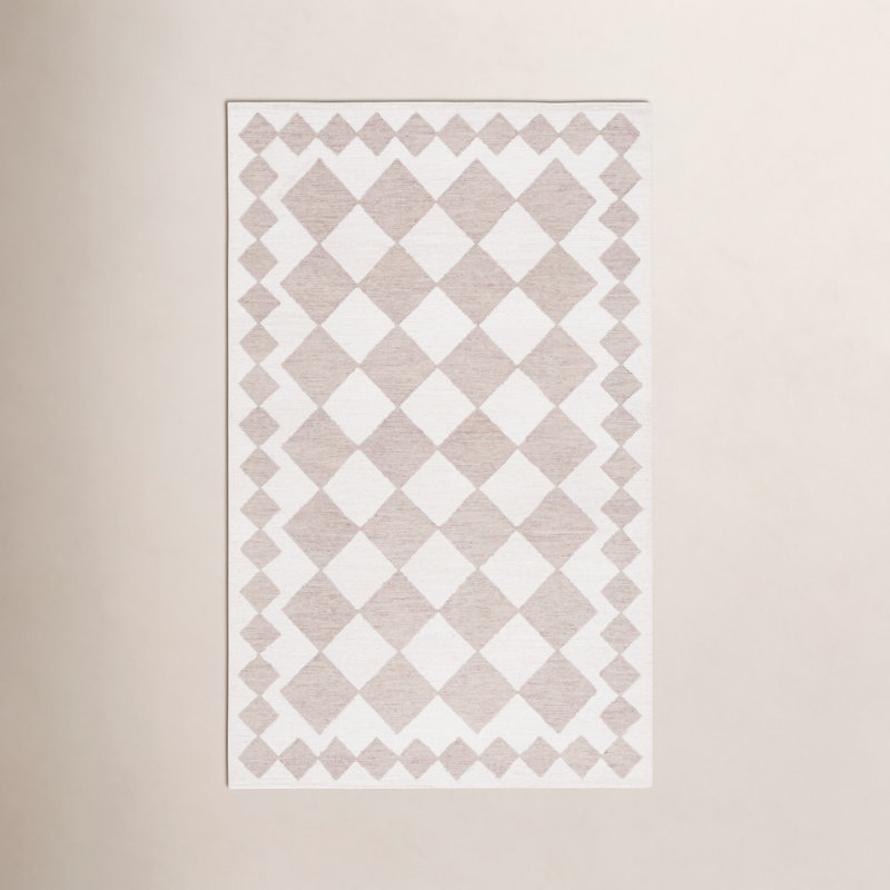 Claude Hand Tufted Geometric Indoor Rug, Rectangle 3' x 5'
