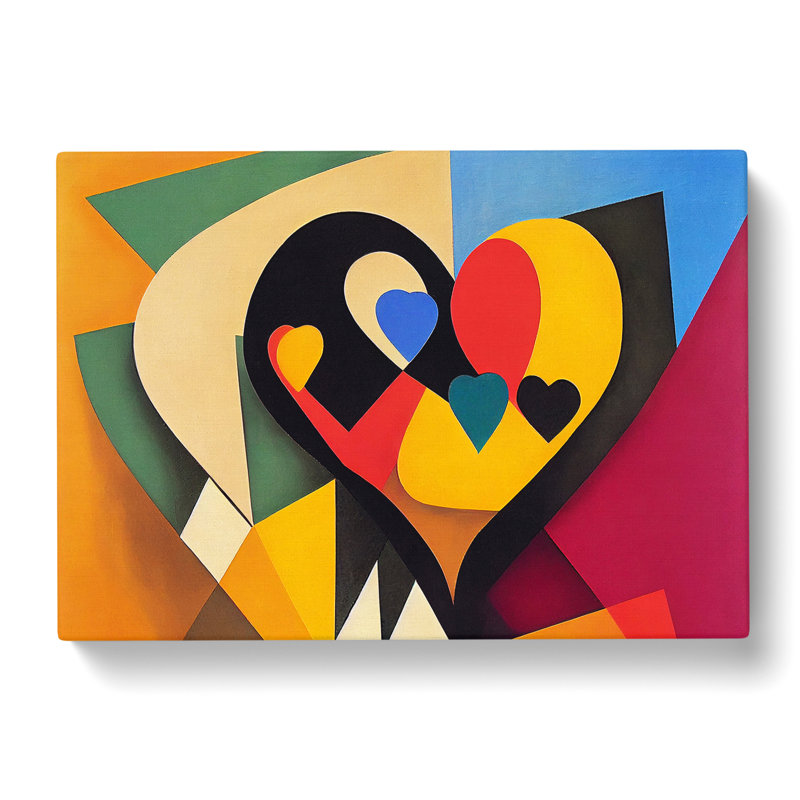 Love Heart Painting - Wrapped Canvas, 35cm H x 50cm W x 3cm D