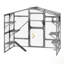 Large Outdoor Catio for 6-10 Cats, Metal Cage with Weatherproof Roof, Platforms, Ramps, and Storage Shelves-129943275