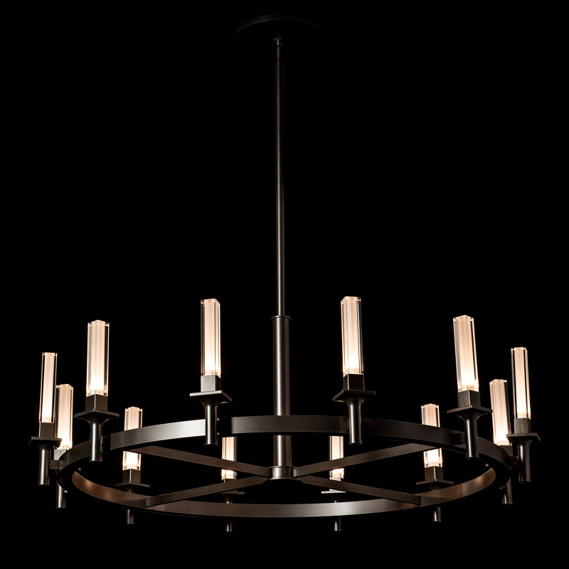 Windsor Chandelier, 16, Frosted Glass, Bronze