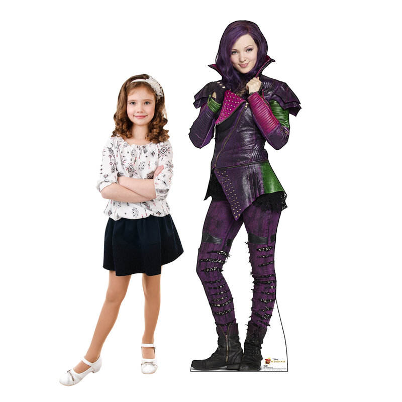Mal Disney Descendants Lifesize Purple Cardboard Standup