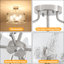 Plafonnier semi-encastré 4 lumières tambour moderne en verre pour couloir d'entrée de chambre à coucher de cuisine-20940812