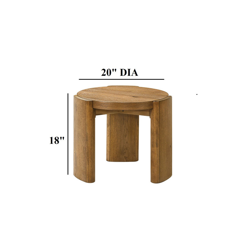 Ensemble de 3 pièces de style contemporain, 1 table basse, 2 tables de bout, socle, base ronde, mobilier de salon, finition noyer