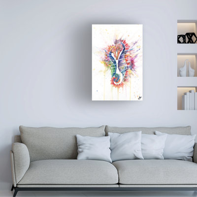 Marc Allante S. Sanguine Seahorses Canvas Art