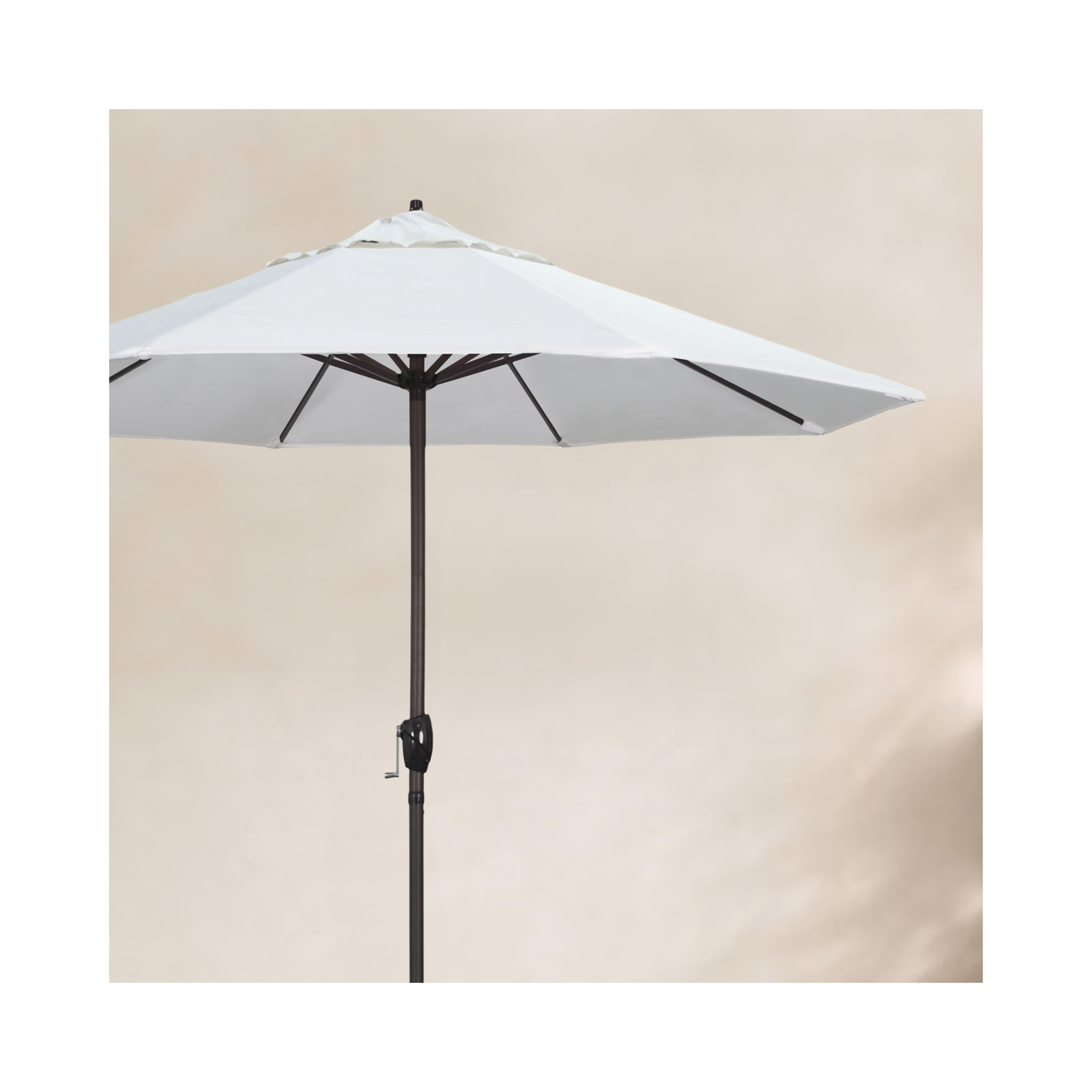 Stevie 108'' Outdoor Umbrella, White - Olefin