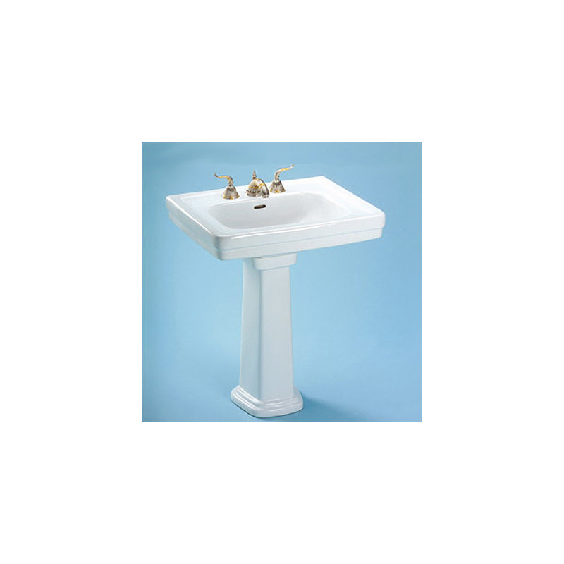 Promenade Ceramic Pedestal Bathroom Sink, Cotton