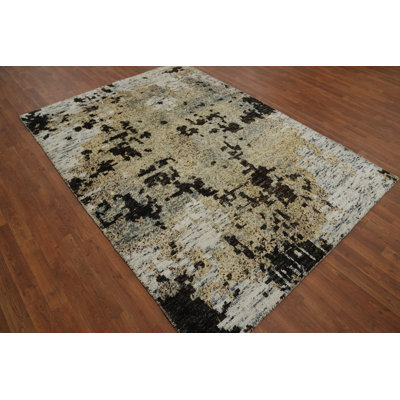 Tapis de salon moderne et abstrait 6 x 8