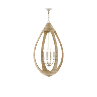 Lustre géométrique à 4 lumières de style bougie Menorca