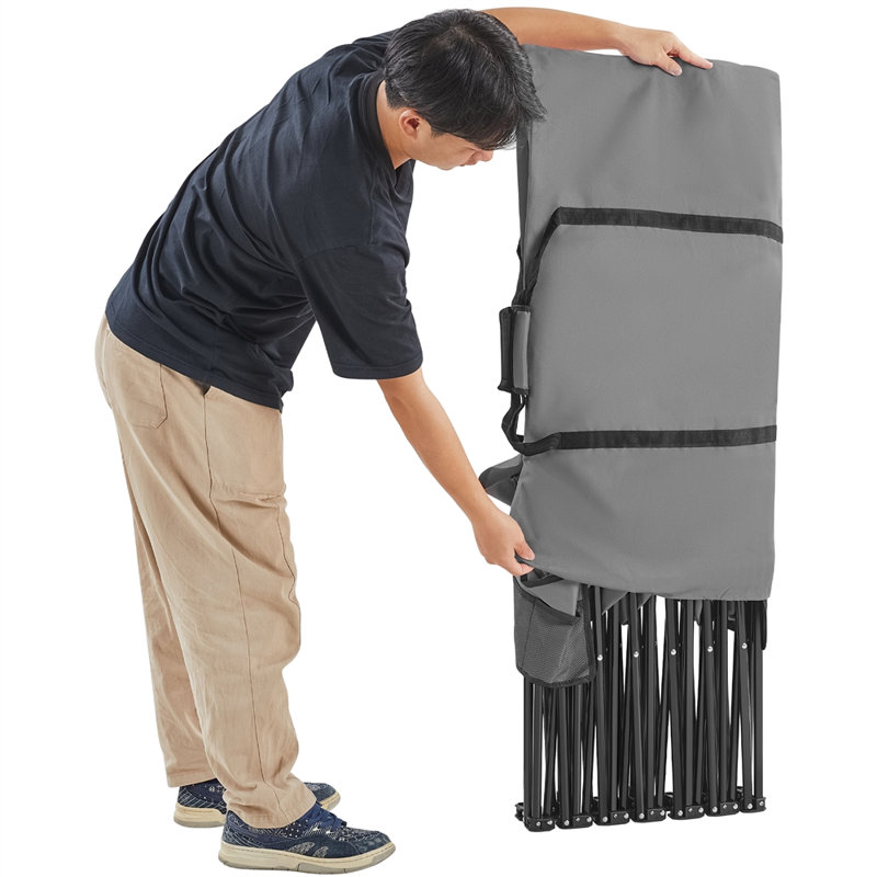 Folding Camping Bench, Grey