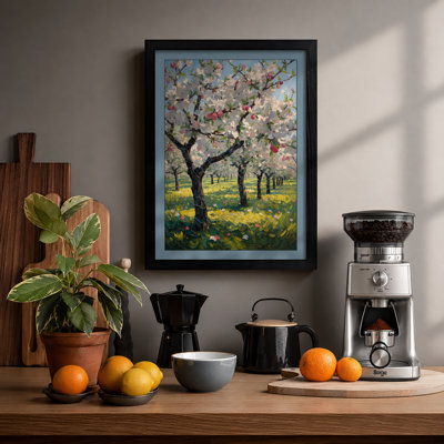 Spring Orchard in Bloom Botanical - Framed Print