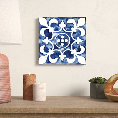 " Cobalt Tile III " Acrylic Painting