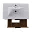 Meuble-lavabo mural de 30 po avec lavabo mural, imitation chêne imitation, 3 tiroirs, poignée, fermeture en douceur, tablette latérale réglable pour plateau supérieur, agencement de couleurs, lavabo en résine,