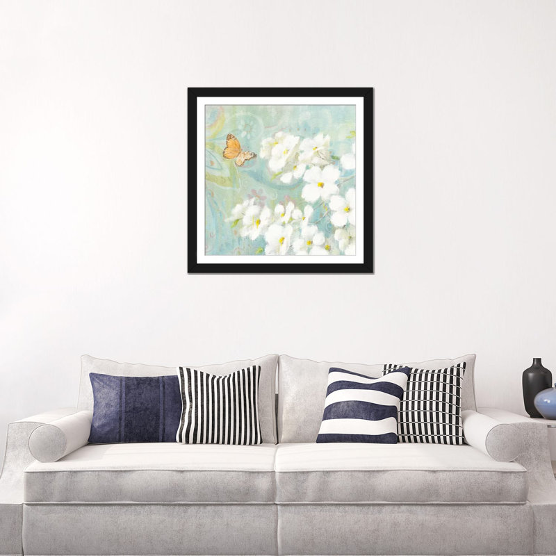Spring Dream III par Danhui Nai - Giclée sur toile tendue avec châssis, Papier d'art encadré noir, Blanc