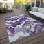 Tapis intérieur / extérieur en polyester tissé à la machine à motif abstrait mâle Mauve-95997919