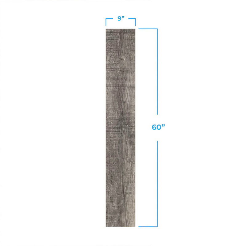 Planche de vinyle de luxe 7 po x 60 po x 8 mm Bellator, Revel Asphalte