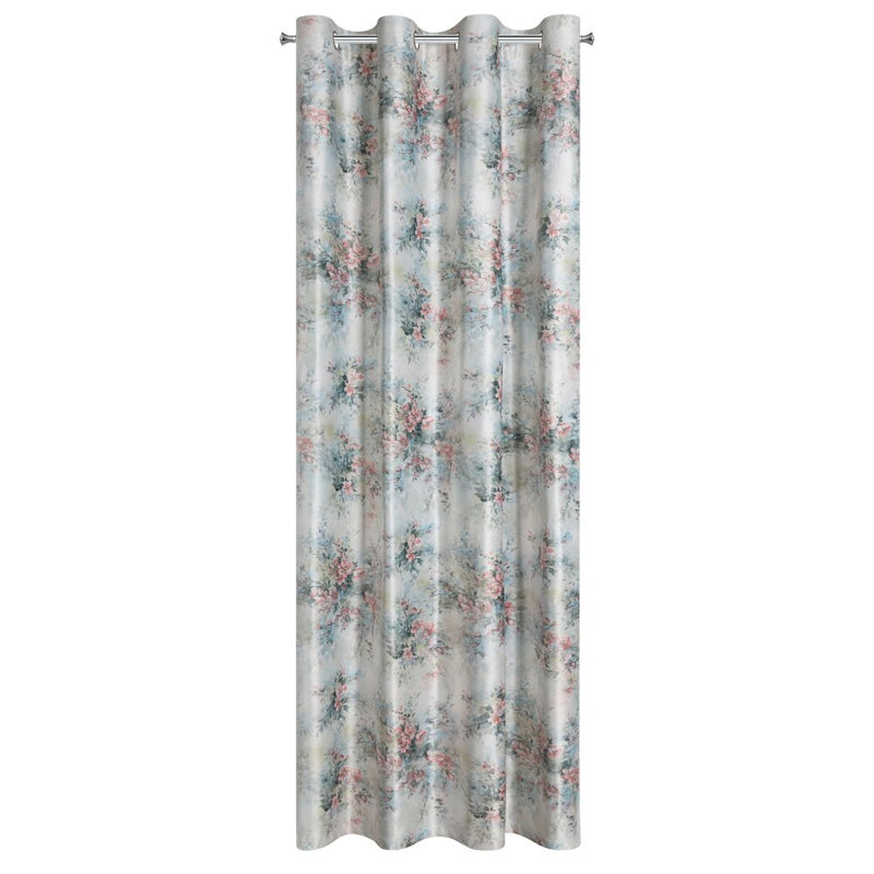 Lewiston 100% Polyester Blackout Curtain Single Panel, Pink