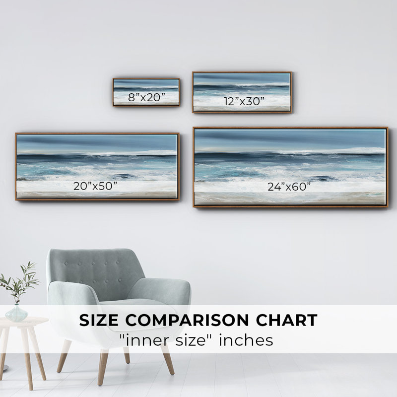 Long Beach- Framed Canvas, 8" H x 20" W
