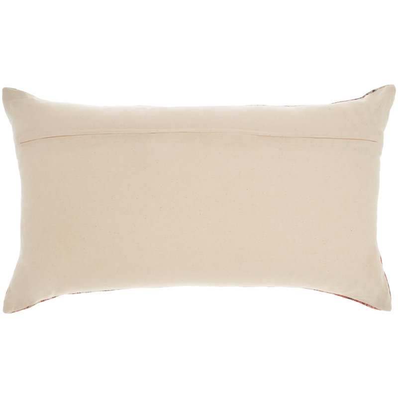 Rust Persian Medallion Cotton Lumbar Throw Pillow 14" x 24"