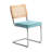 2-Piece Mid-Century Modern Dining Chair Set - Chrome Metal Legs, Armless Mesh & Rattan Backrest, for Kitchen & Dining Room-1013599622