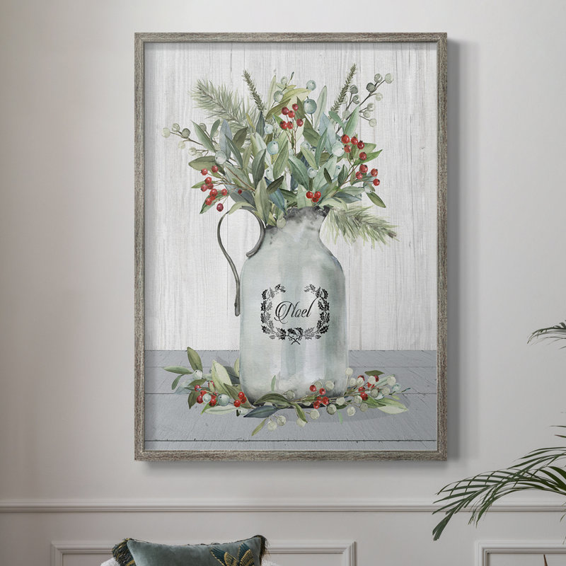 Farmhouse Christmas Noel, reproduction encadrée - bois massif, H 30 po x l 24 po