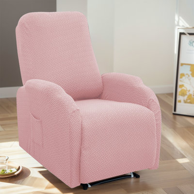Housse pour fauteuil inclinable pour petit fauteuil inclinable 4 pièces avec housse de protection antidérapante et poche latérale - idéale pour les sièges de cinéma maison
