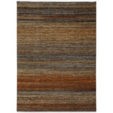 Legacytransitional Geometric Hand-Knotted Orange Area Rug, 2' X 3'