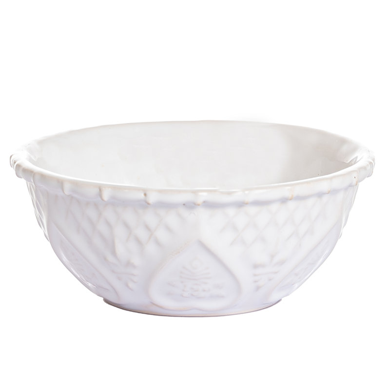 Vintage Inspired Ceramic Handmade Ceramic Rice Bowl, White