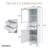 63" Tall Bathroom Storage Cabinet