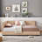 Full Size Upholstered Tufted  Bed Frame, Sofa Bed Frame With Comfortable Backrest And Armrests, Full Size Bed For Bedroom, Living Room,Velvet, PINK(80.5''*59''*30.5'')-874743921