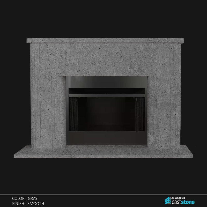 Vereya Fireplace Surround, Gray Smooth
