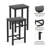 5-Piece Black Pub Table Set—Counter Height, Table + 4 Bar Stools, Compact for Kitchen/Breakfast Nook/Small Space-697387546