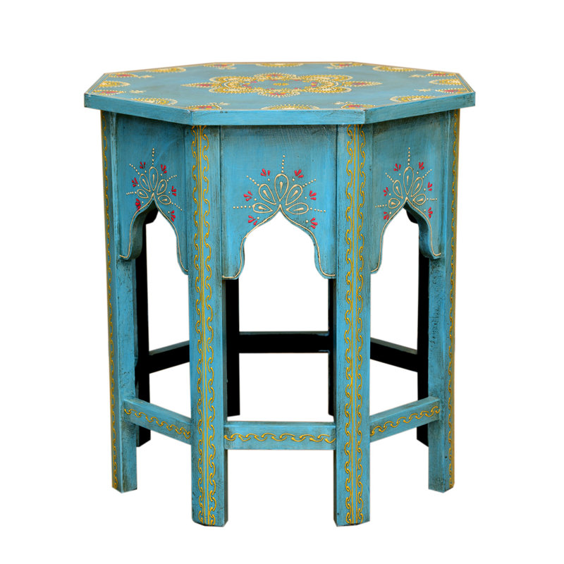 Ahmier Solid Wood Pedestal End Table