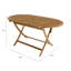 Oval Wooden Folding Outdoor Dining Table