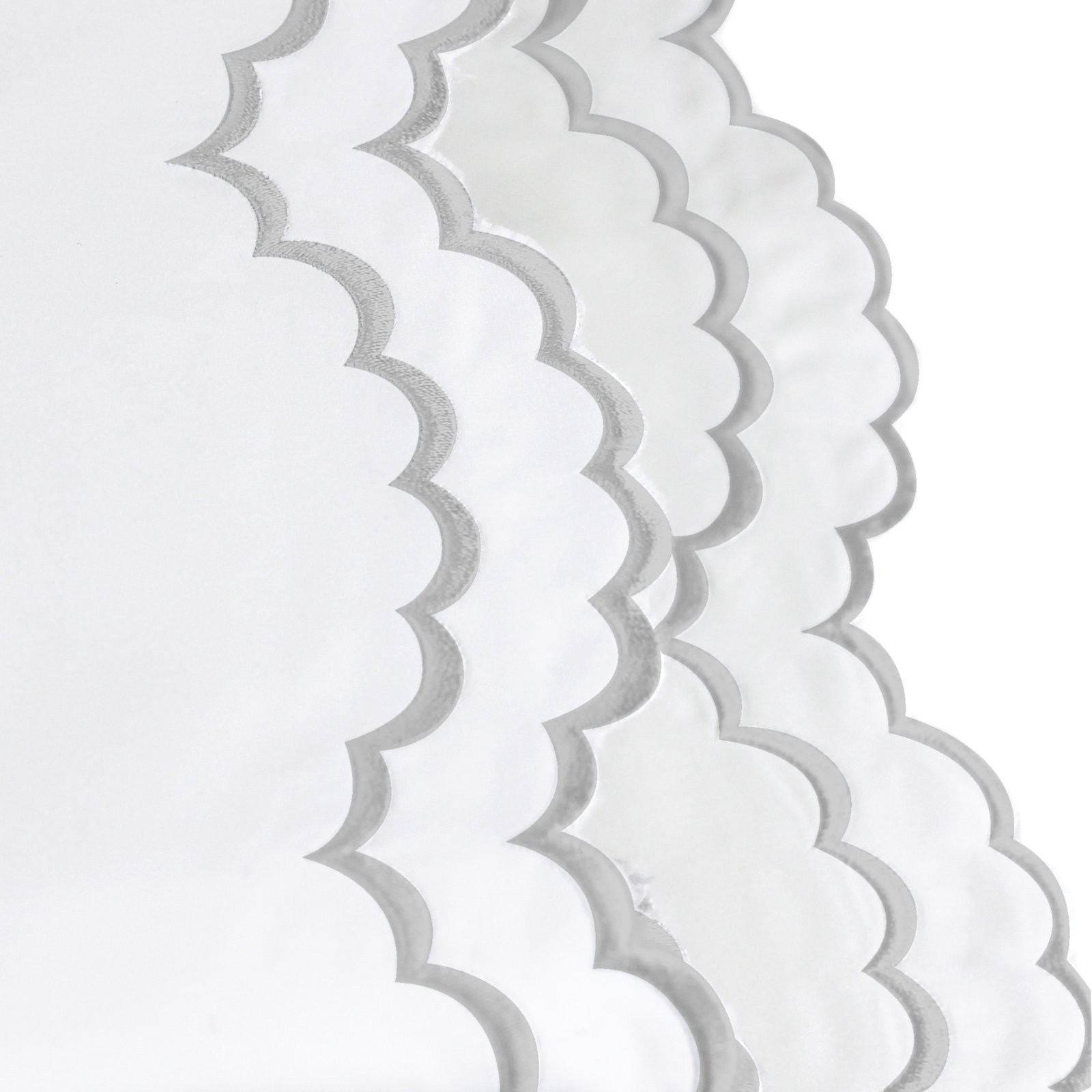 Bartlow Pima Cotton Pillowcase, Gray/White, King Pillowcase