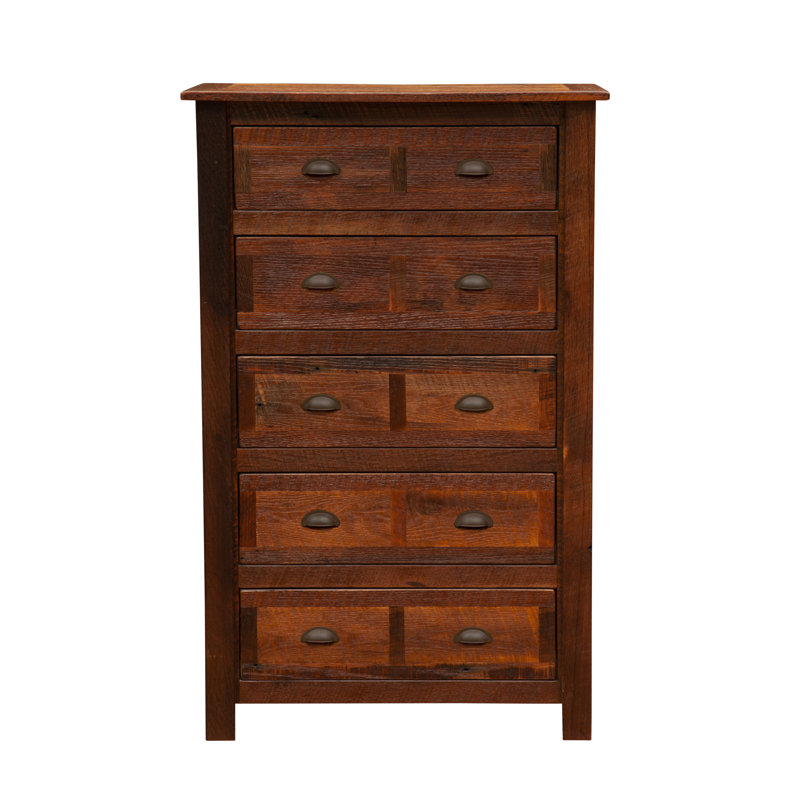 Fireside Lodge Barnwood Five Drawer Chest - Premium Line, Barnwood
