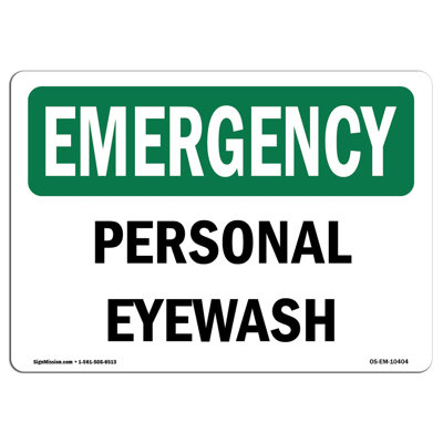 Personal Eye Wash Sign