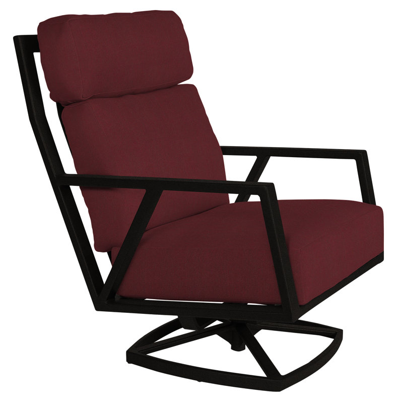 Aris Outdoor Rocker Chair, Carbon Black, Sensory Granite