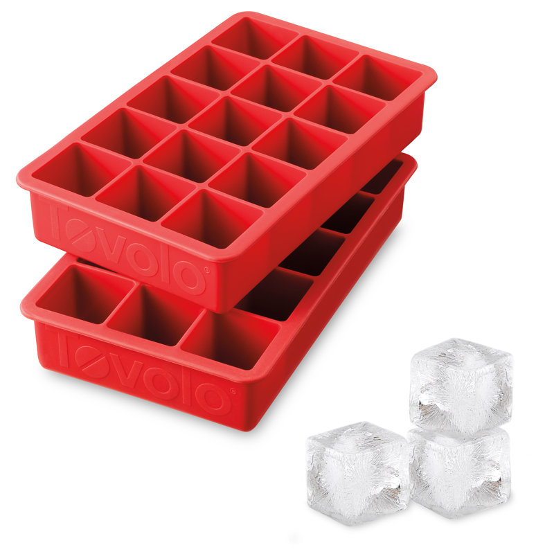 Tovolo Perfect Ice Cube Trays, Red