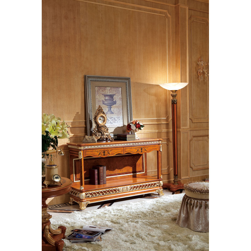 Narcissus 59.06'' Solid Wood Console Table, Brown