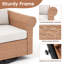 Chaise d'extérieur pivotante en rotin avec coussins