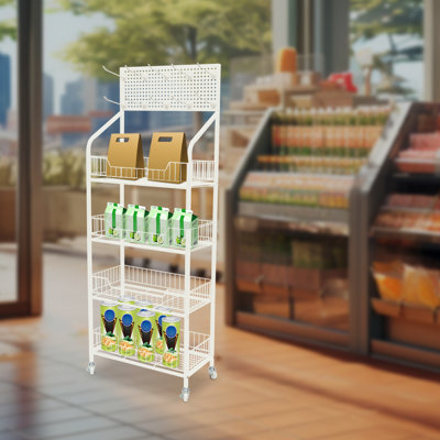 19.68"W/23.62"W Retail Display Rack With Hooks