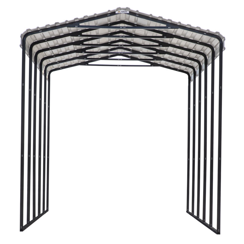 Galvanized Steel Rv Carport, 14X24X14, Charcoal