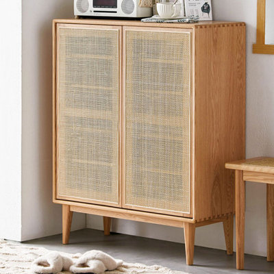 Modern Burlywood Solid Wood Shoe Storage