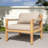 Acacia Wood & Beige Rope Outdoor Leisure Chair – Spacious, Comfortable & Versatile For Any Patio-1730357003