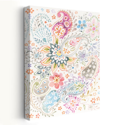 April Paisley - art bohémien bleu à pois bohémiens